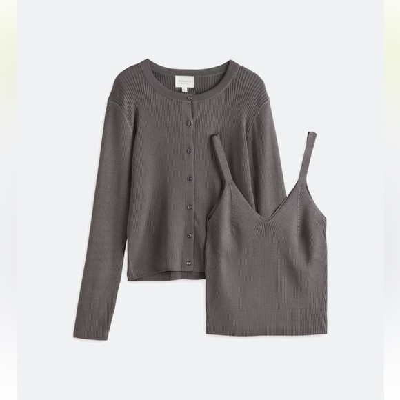 Pinque Bardeoux Glossy Rib Sweater Set - Picture 4 of 9